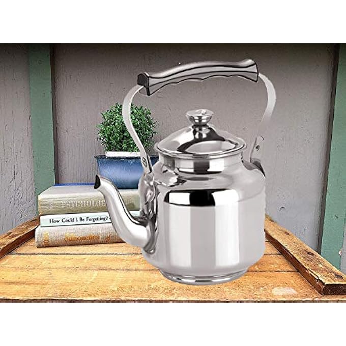 Kuber Industries Stainless Steel Tea KettleHot Water Kettle Capacity Upto 16 Cups Silver - Image 3