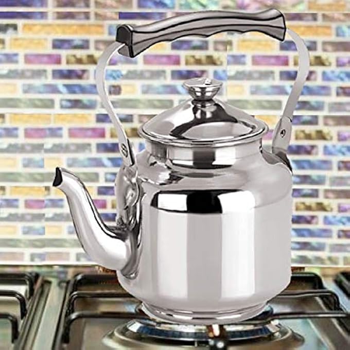 Kuber Industries Stainless Steel Tea KettleHot Water Kettle Capacity Upto 16 Cups Silver - Image 2