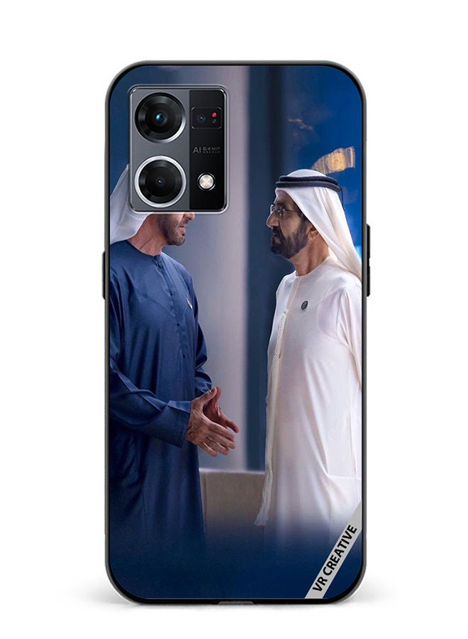 VR CREATIVE Protective Case Cover For Oppo Reno8 4G Sheikh Mohamed Bin Zayed Al Nahyan And Sheikh Mohammed Bin Rashid Al Maktoum Design Multicolour - Image 1