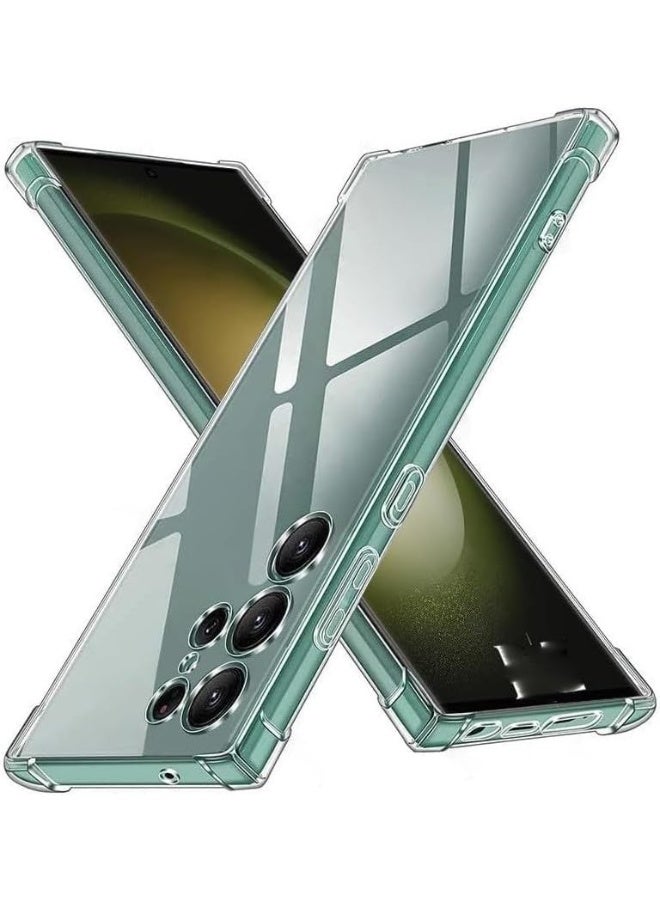 Samsung Galaxy S24 Ultra Case Crystal Clear Galaxy S24 Ultra Cover Slim Flexible TPU Airbag Bumper Shock Absorption Rubber Soft Silicone Case Cover Fit for Samsung Galaxy S24 Ultra 5G - Image 1