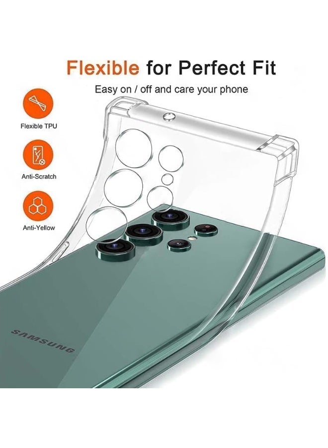 Samsung Galaxy S24 Ultra Case Crystal Clear Galaxy S24 Ultra Cover Slim Flexible TPU Airbag Bumper Shock Absorption Rubber Soft Silicone Case Cover Fit for Samsung Galaxy S24 Ultra 5G - Image 5