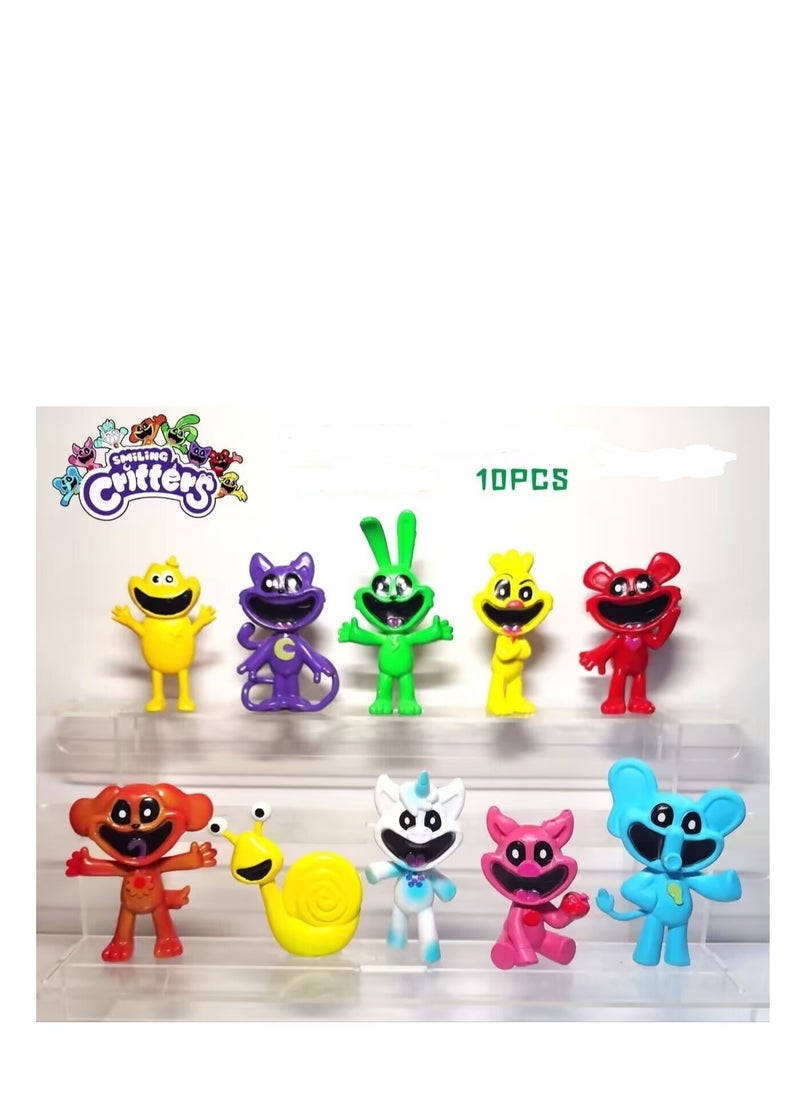 Y&D - 10-Piece Smiling Critters Figures,The Smiling Critters Action Figure Toys For Fans,Catnap Cartoon Monster Game Smiling Critters Series Figures Model Birthday Cake Toppers - Image 1