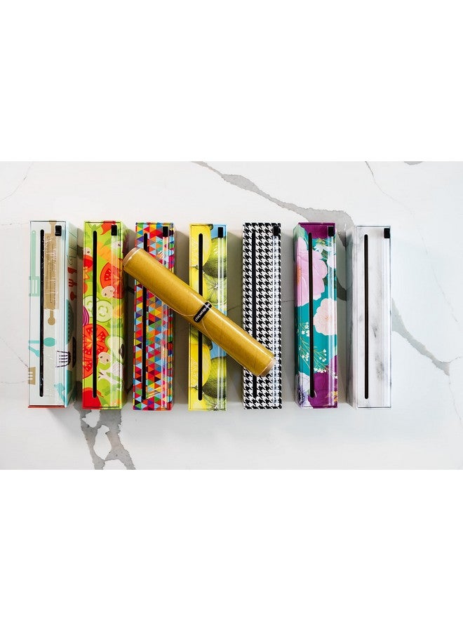 Chicwrap Lemon Refillable Plastic Wrap Dispenser - Includes 12" x 250' Roll Professional Grade Disposable Plastic Wrap - Reusable Dispenser w/Slide Cutter - Ideal Dispenser & Saves Money - Image 4