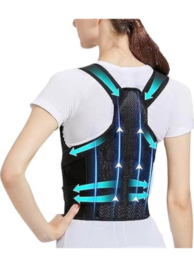 Back Posture Corrector Brace for Men & Women, Adjustable Upper and Lower Back Support, Shoulder Support, Posture Trainer, Size M - Image 1