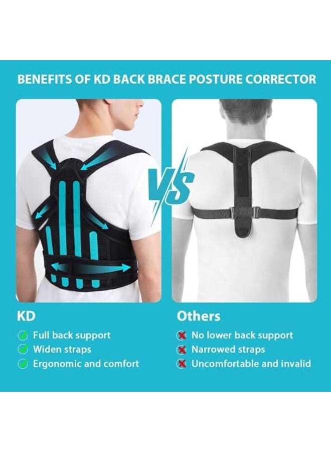 Back Posture Corrector Brace for Men & Women, Adjustable Upper and Lower Back Support, Shoulder Support, Posture Trainer, Size M - Image 4