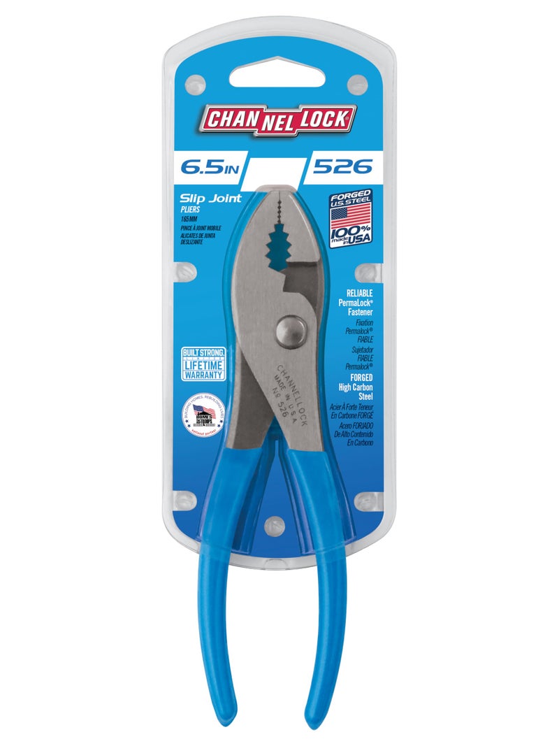 Channellock 526 6-Inch Slip Joint Pliers | Utility Plier with Wire Cutter | Serrated Jaw Forged from High Carbon Steel for Maximum Grip on Materials | Specially Coated for Rust Prevention| Made in USA - Image 5