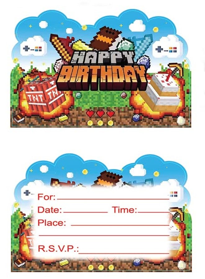 Losede 20PCS Birthday Invitations Birthday party supplies decorations (5) - Image 1
