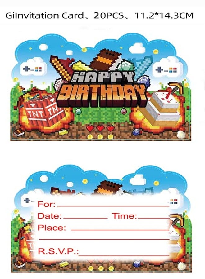 Losede 20PCS Birthday Invitations Birthday party supplies decorations (5) - Image 2