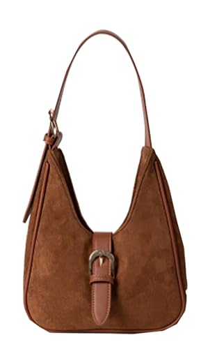 Upbull Retro Suede Shoulder Bag For Women Underarm Bag Winter Women's Hobo Bag Purse Tote Bag Commuter Handbag - Image 1