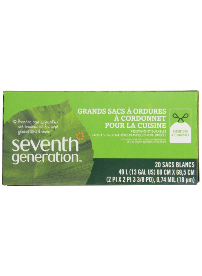 Seventh Generation, Drawstring Kitchen Trash Bags 13 gal, 20 count - Image 3