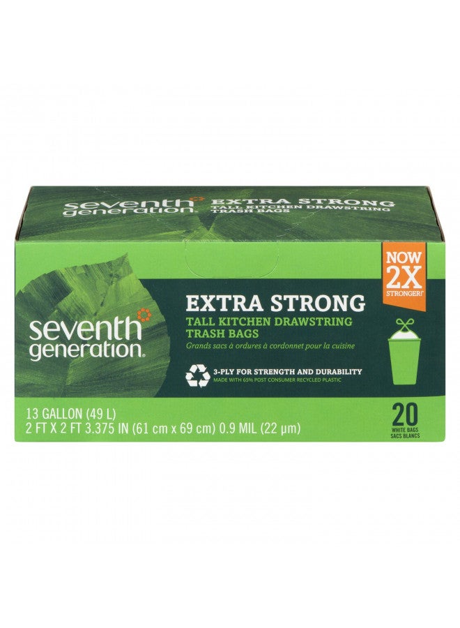 Seventh Generation, Drawstring Kitchen Trash Bags 13 gal, 20 count - Image 2