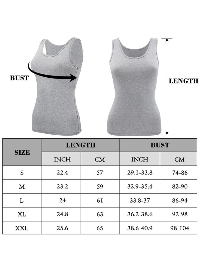 BQTQ 5 Pcs Womens Tanks Top Sleeveless Tank Top Ladies Undershirt Tank for Women, M - Image 2