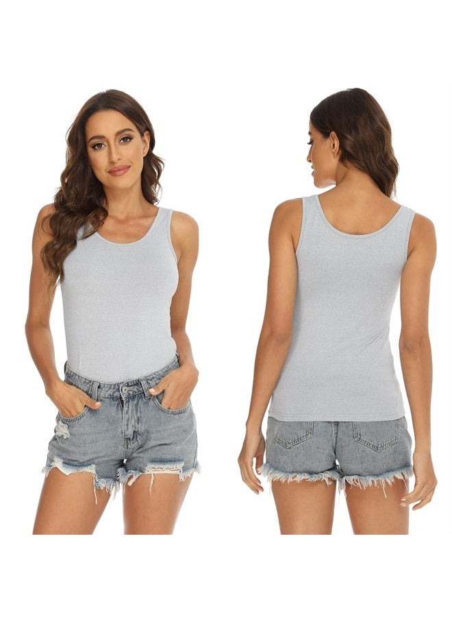 BQTQ 5 Pcs Womens Tanks Top Sleeveless Tank Top Ladies Undershirt Tank for Women, M - Image 1