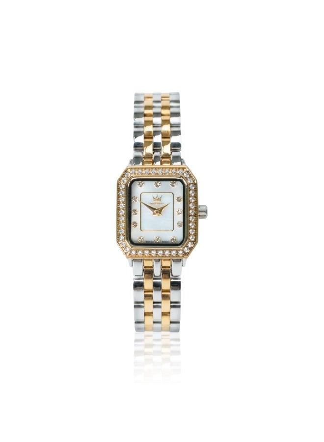 IMPERIAL Women's 2TGP Stainless Steel Watch, White MOP Dial, Y121 Movement, Butterfly Clasp, 3ATM Watch for Women | IMP.GZ8692L8993 - Image 1