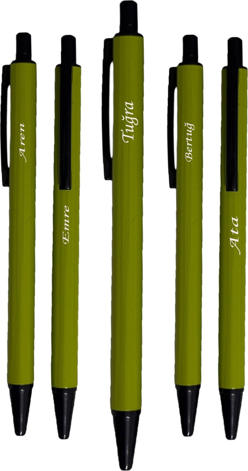 Tusah Metal Ballpoint Pen Set of 5 Personalized  - Image 1