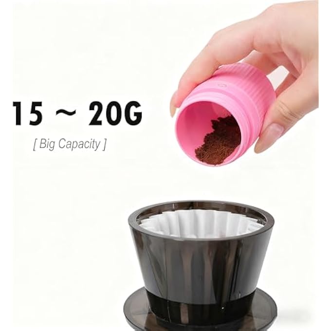 AOOEDDI Nuttii Manual Coffee Grinder Cnc Stainless Steel Conical Burrs Internal Adjustable Settings For Even Grinding Series Handheld Grinder Suitable For GiftsPink - Image 5