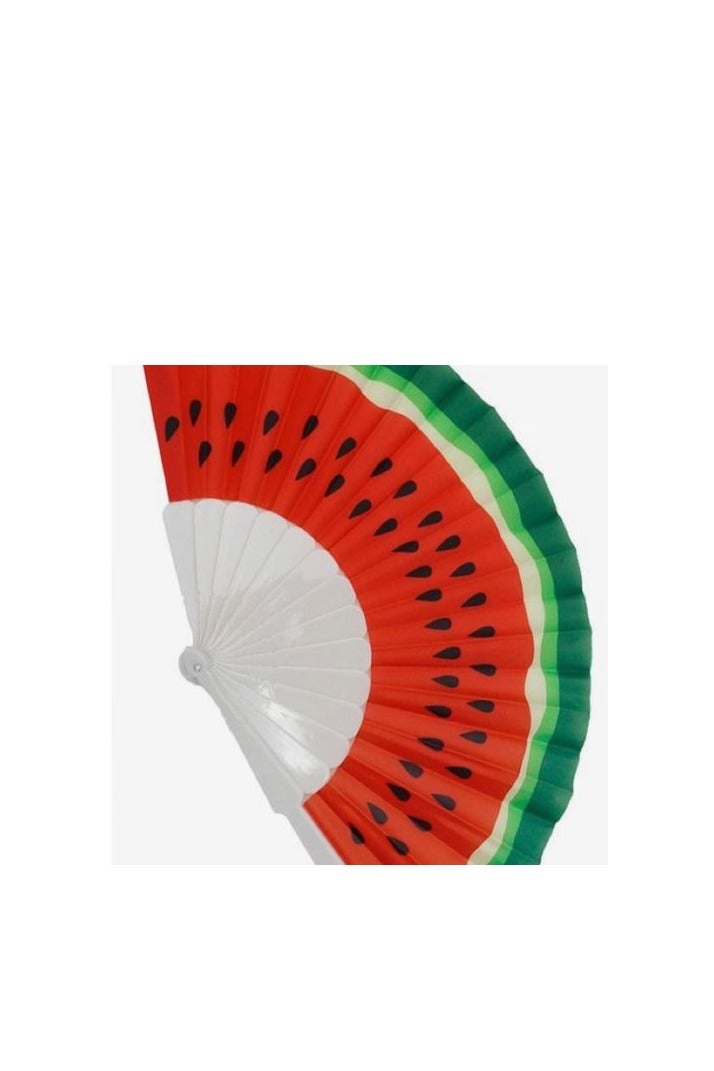 مروحة يدوية قابلة للطي على شكل بطيخ، مروحة يدوية قابلة للطي مصنوعة من القماش لحفلات الزفاف، هدايا الحفلات، الأداء، الرقص، ديكورات المنزل، المهرجانات، الهدايا - Image 2