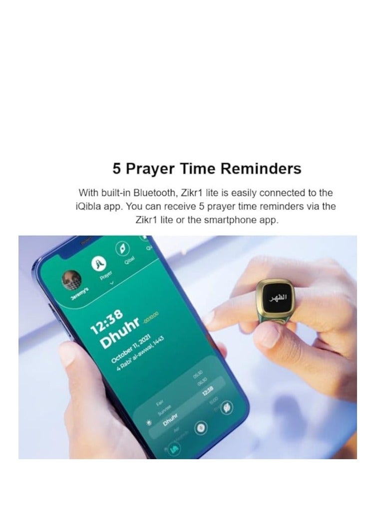Zikr 1 Lite Smart Ring for Muslims Tally Tasbeeh Counter with Vibration Reminder - Image 4