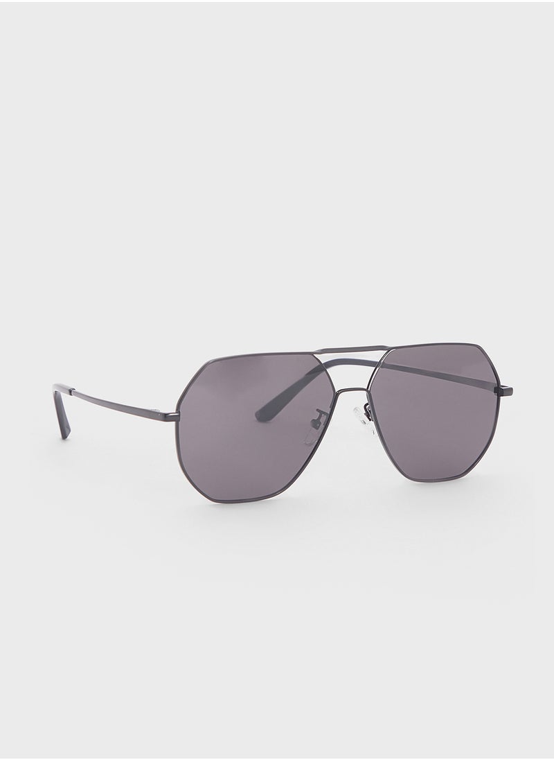 Robert Wood Polarized  Angular Aviator  Sunglasses  - Image 1