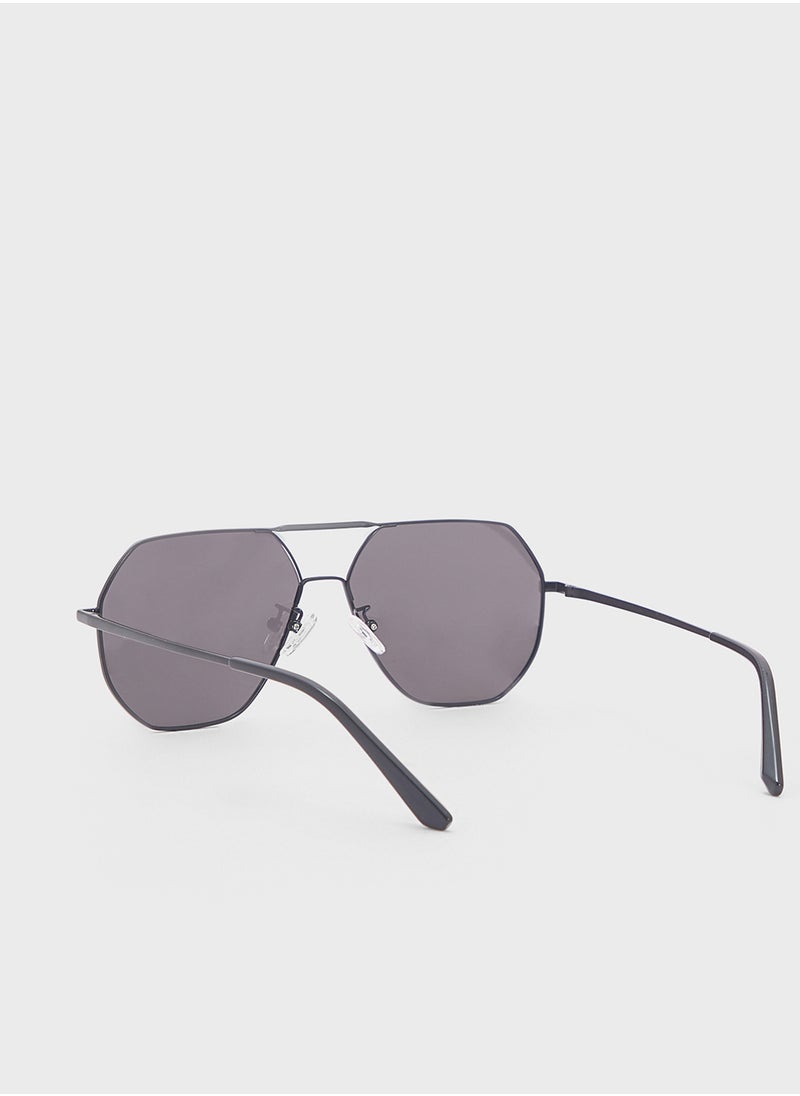 Robert Wood Polarized  Angular Aviator  Sunglasses  - Image 3