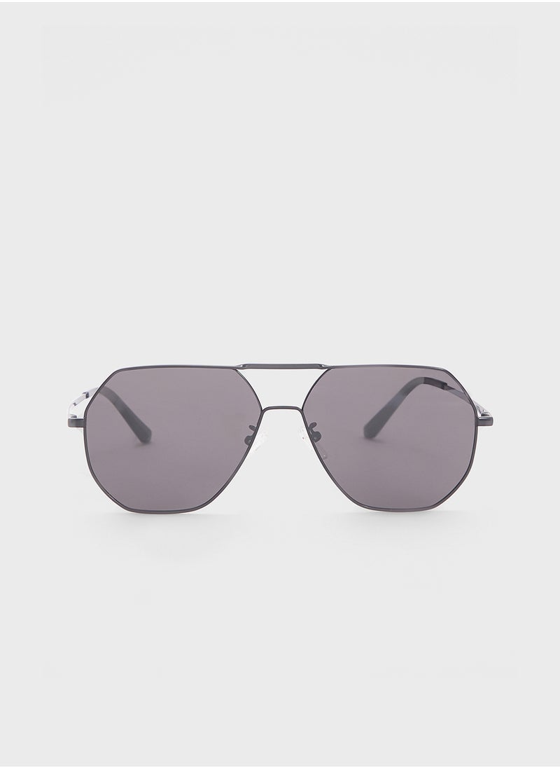 Robert Wood Polarized  Angular Aviator  Sunglasses  - Image 2