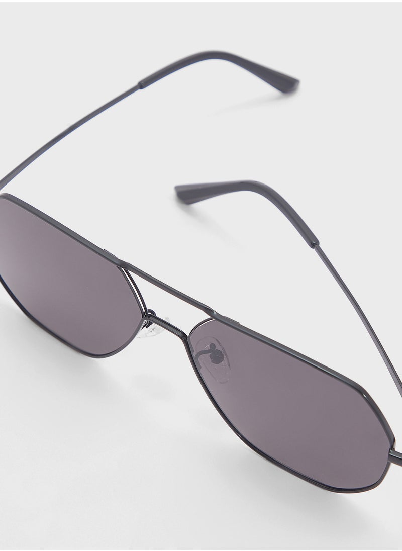 Robert Wood Polarized  Angular Aviator  Sunglasses  - Image 4