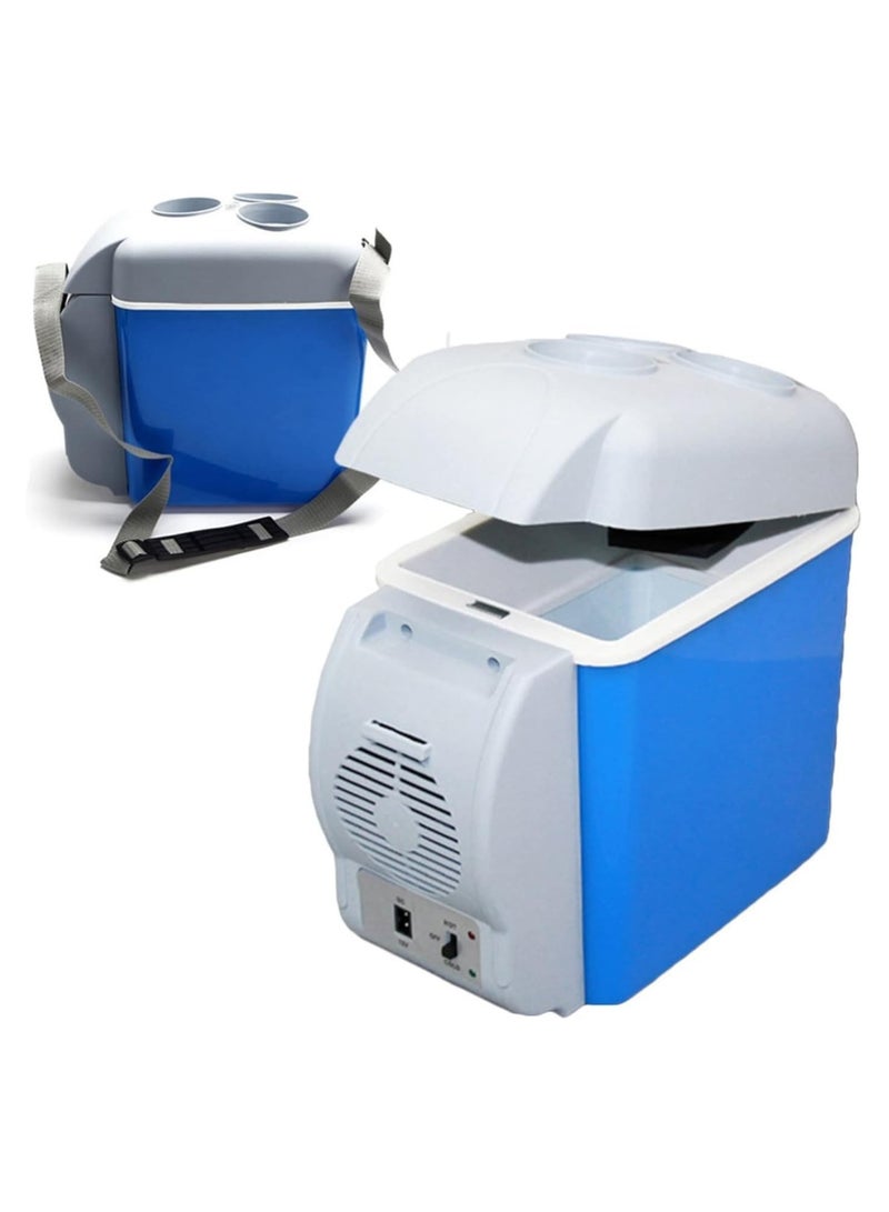 12V Compact Cooler Warmer Mini Fridge Mini Car Refrigerator Camping Fridge Electric Cool Box Cooler Warmer Travel Portable Box Freezer for Bedroom, Office, Car  - Image 1