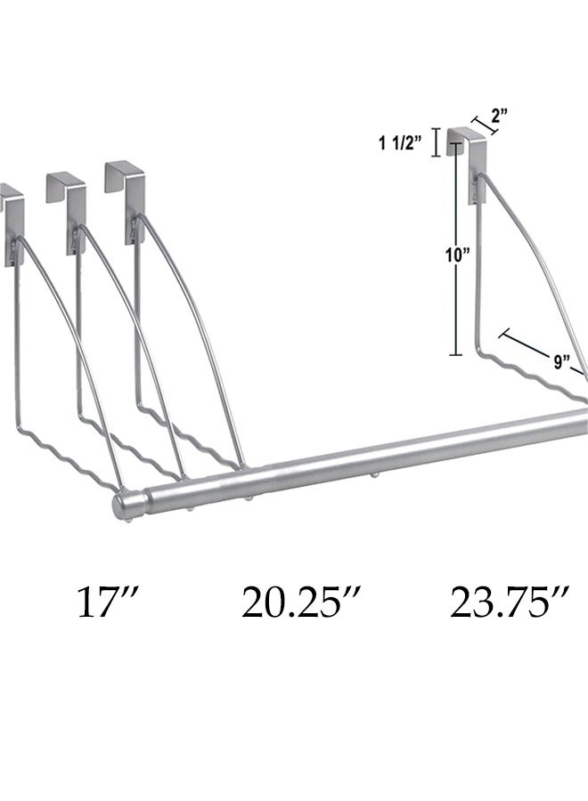 DUNISO حامل فوق الباب، شماعات أبواب للملابس، قابلة للتوسيع والتعديل، لتعليق المناشف، والمعاطف، شماعات رف الملابس فوق الباب لغرفة النوم، الحمام، أسود - Image 3