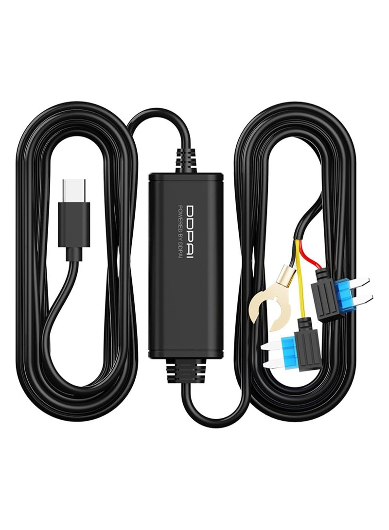 DDPAI Dash Cam Hardwire Kit for Z60, Z50Pro, Z60 Pro, Compatible with Z60 and Z60 πLink Models, Enabling 24 Hours AOV Parking Monitor, 12V/2A to 5V/3A, 3 Meters Long - Image 1
