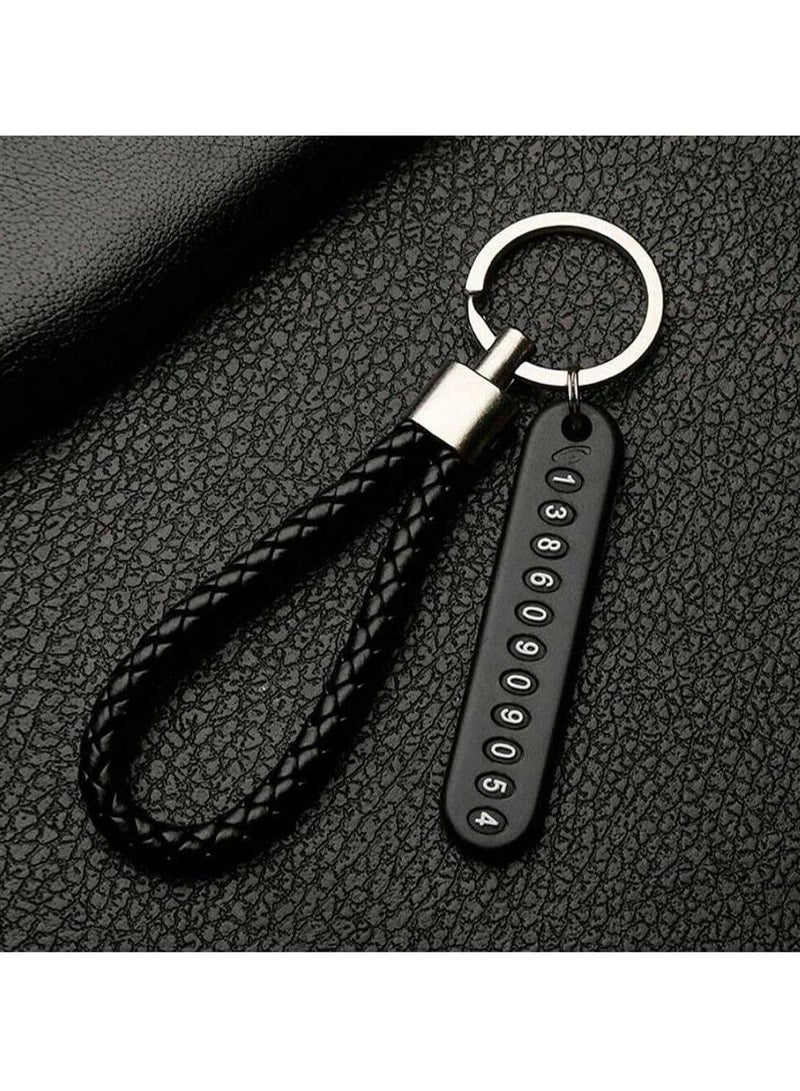 سلسلة مفاتيح سيارة مضادة للضياع، سلسلة مفاتيح بطاقة رقم الهاتف، سلسلة مفاتيح مضفرة بلوحة أرقام الهاتف، سلسلة مفاتيح ملحقات السيارات والمركبات - Image 5