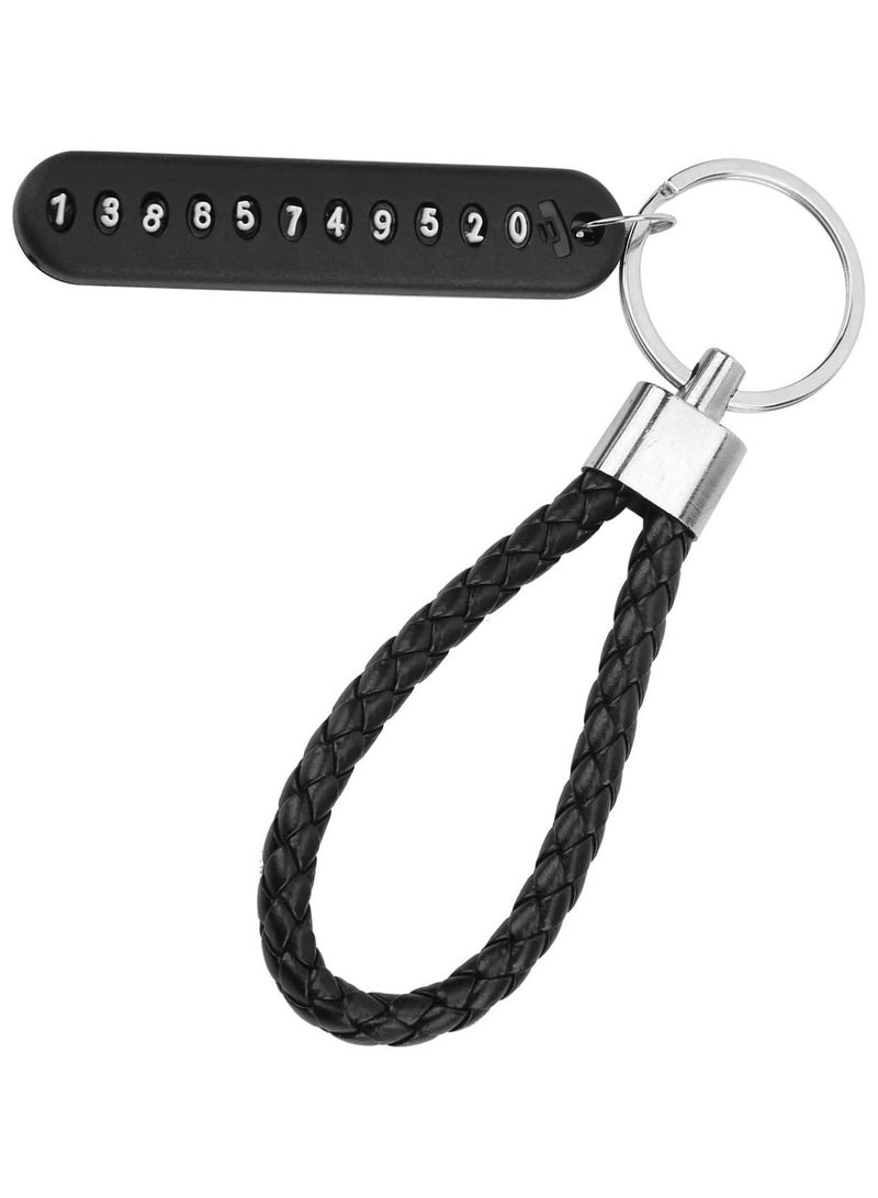 سلسلة مفاتيح سيارة مضادة للضياع، سلسلة مفاتيح بطاقة رقم الهاتف، سلسلة مفاتيح مضفرة بلوحة أرقام الهاتف، سلسلة مفاتيح ملحقات السيارات والمركبات - Image 1