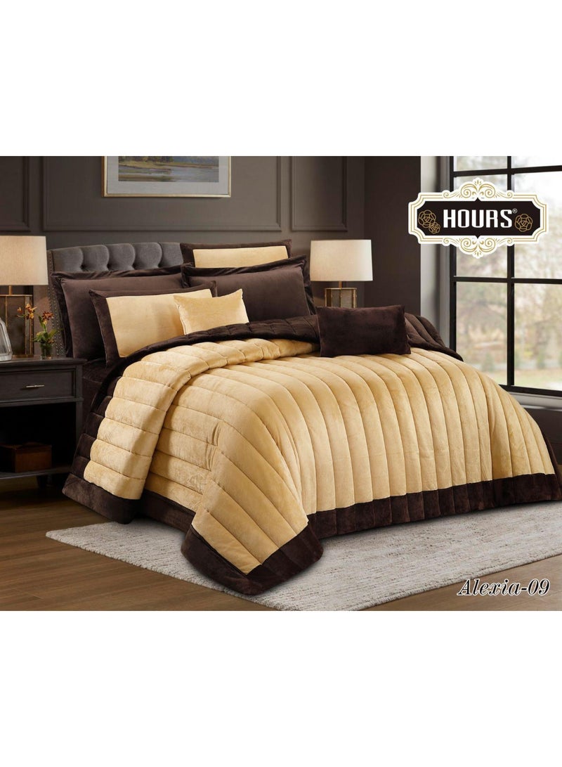 أورز مفرش شتوي نفرين طقم 8قطع حشوه ثابته