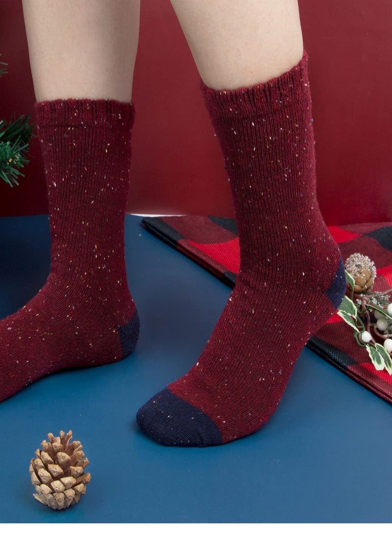 Warm Wool Socks for Women, Size 35,45, Soft Thermal Winter Socks, Cozy Gift Set of 5 Pairs - Image 4