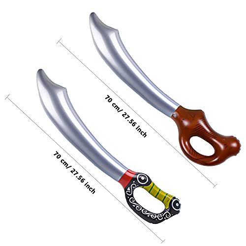 Haconba 20 Pieces Inflatable Pirate Swords Inflatable Swords Inflated Knife for Pirate Theme Party Birthday Swimming Pool Party Cosplay Halloween Costume Accessories Stage Props Water Toy - Image 5
