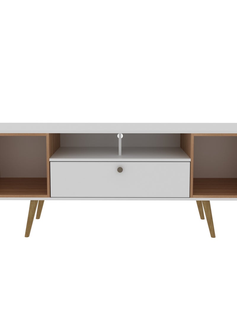 Tecnomobili TV  Table  60"/65" w/ Storage. White/Almond Color 160x38.7x62 cm  - Image 3