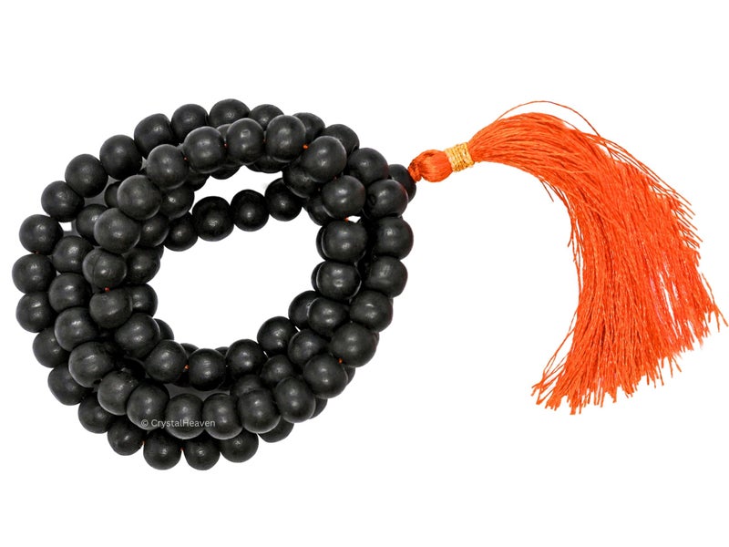 Bague karungali malai Original 108 Beads 100% Natural 6 MM Unpolished Divine Hindu Karungali Mala Original with Lab Certificate - Image 4