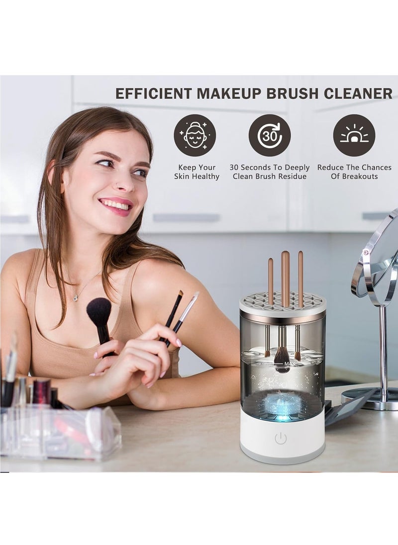 RATSAW - Electric Makeup Brush Cleaner Cosmetic Brush Cleaner 2024 New Portable Electric Makeup Brush Cleaner Automatic Spinning Makeup Brush Cleaner Fit For All Size Makeup Brush 1pc - Image 1