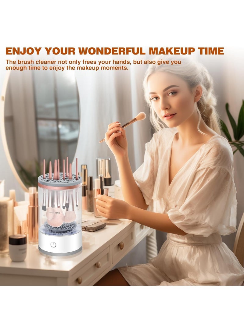 RATSAW - Electric Makeup Brush Cleaner Cosmetic Brush Cleaner 2024 New Portable Electric Makeup Brush Cleaner Automatic Spinning Makeup Brush Cleaner Fit For All Size Makeup Brush 1pc - Image 1