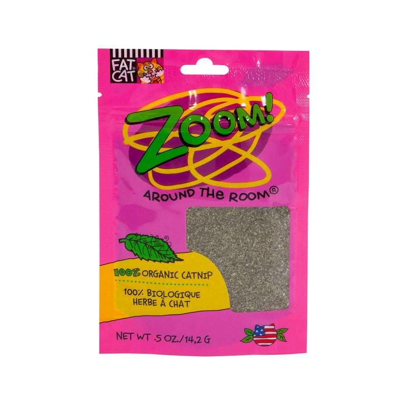 Petmate Organic Catnip - Hoots Zoom Around the Room Catnip - Grown & Harvested in USA 0.5oz pouch - Image 1
