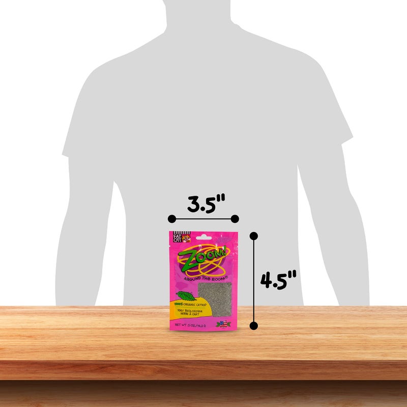 Petmate Organic Catnip - Hoots Zoom Around the Room Catnip - Grown & Harvested in USA 0.5oz pouch - Image 4