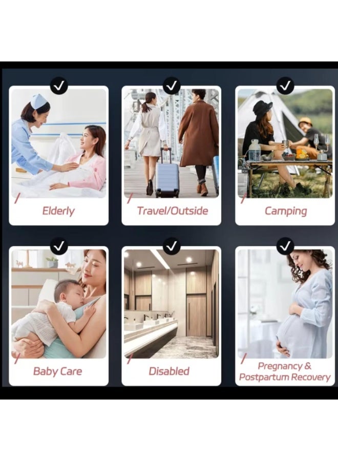 جوناريس شطاف محمول للسفر | بخاخ كهربائي عالي الجودة للعناية الشخصية للتخييم والسفر والاستخدامات الخارجية | شطاف محمول للسفر والتخييم | شطاف محمول - Image 5