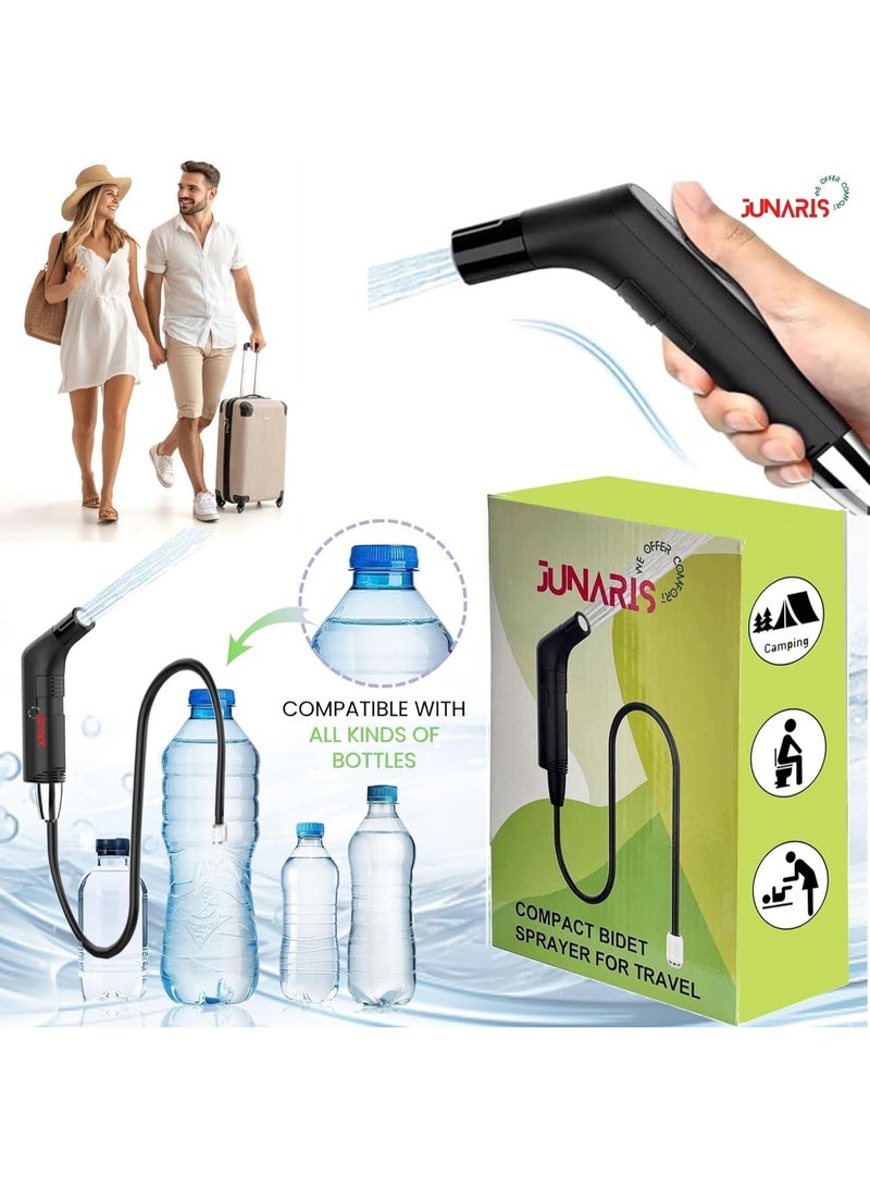 جوناريس شطاف محمول للسفر | بخاخ كهربائي عالي الجودة للعناية الشخصية للتخييم والسفر والاستخدامات الخارجية | شطاف محمول للسفر والتخييم | شطاف محمول - Image 2