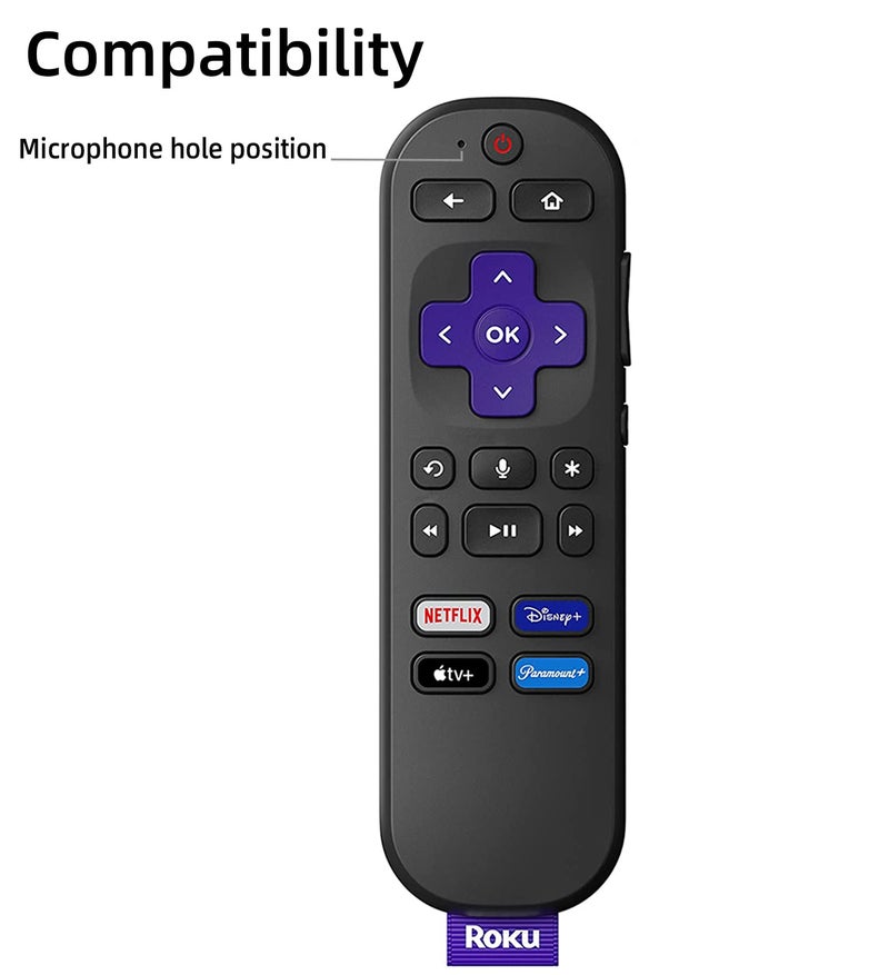 AKSHFETH Silicone Case for Roku Express 4K+ Voice Remote RCA1R, Roku Voice Remote Cover RC-GZ1 Roku Streaming Stick 4K Silicone Sleeve with Lanyard(Glow Blue) - Image 2