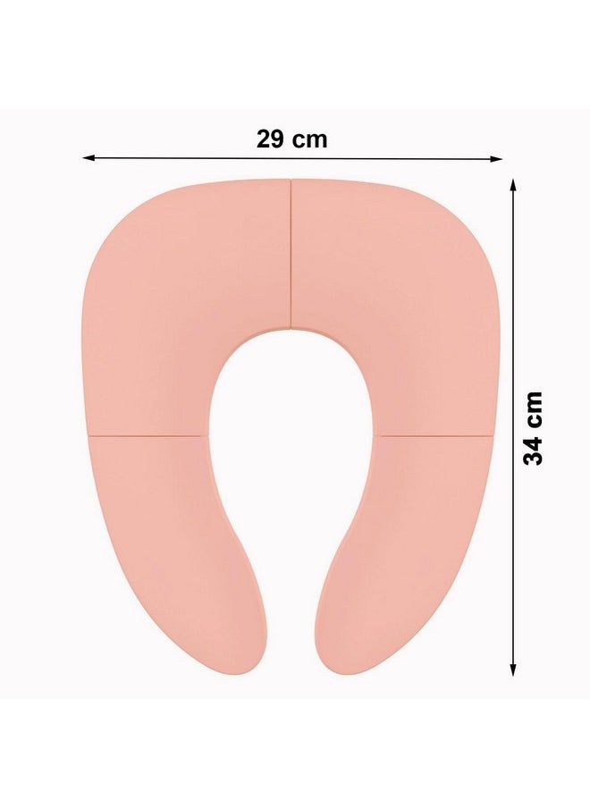 INOVERA (LABEL) - INOVERA Portable Folding Baby Toilet Seat - Kids Potty Training Seats for 0.5 to 5 years Child Toddler - Fits All Western Toilets - Non-Slip Suction Cups - Includes Free Travel Bag (Baby Pink) - Image 1