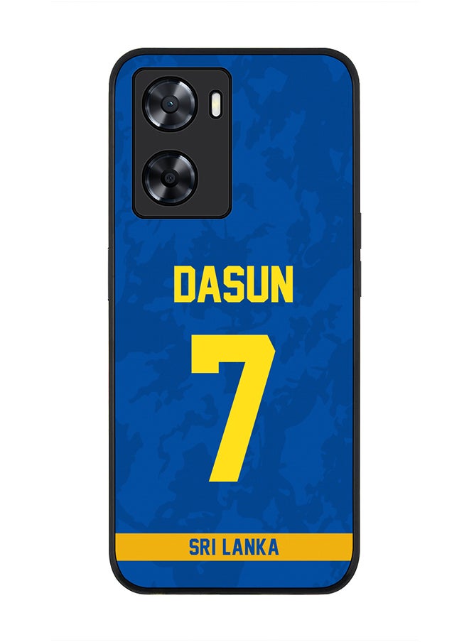 Stylizedd - Rugged Black Edge Case for Oppo A57 4G, Slim fit Soft Case Flexible Rubber Edges Thin Cover - Player Name - Dasun Shanaka, Jersey Number- 7 - Image 1
