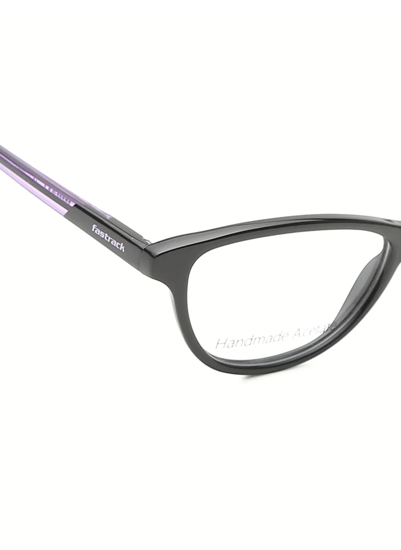 fastrack Crystal Purple And Black Cateye  Rimmed Eyeglasses