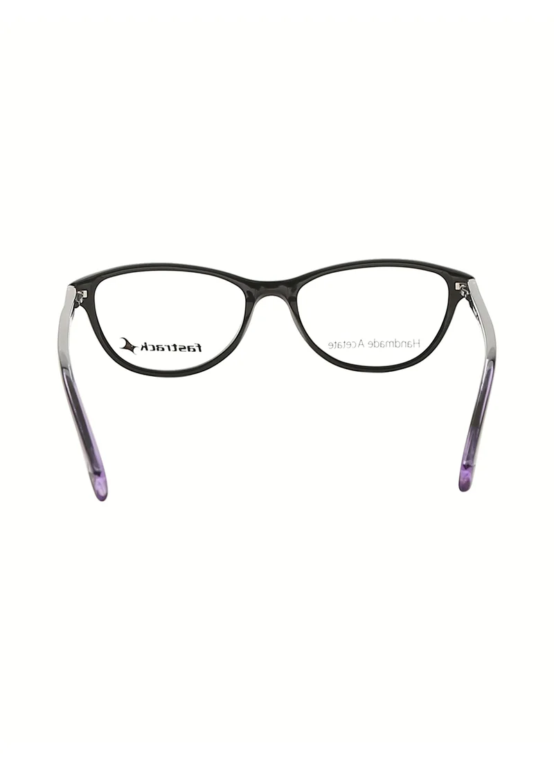 fastrack Crystal Purple And Black Cateye  Rimmed Eyeglasses