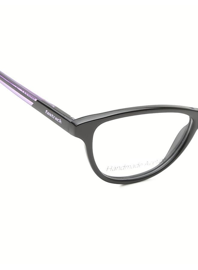 fastrack Crystal Purple And Black Cateye  Rimmed Eyeglasses - Image 5