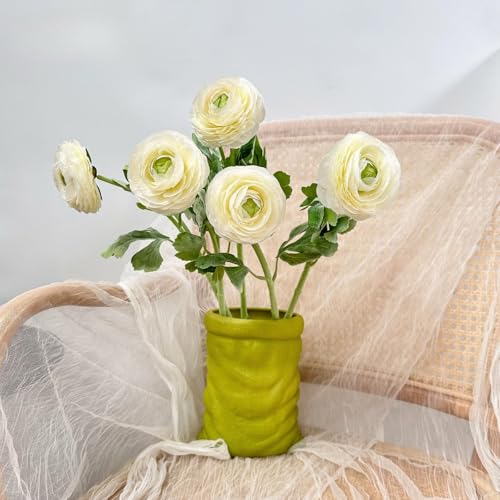 ASTRYAS Ranunculus Artificial Flowers, 10Pcs Fake Silk Ranunculus Flowers Faux Flower Bouquet for Wedding Bouquets Centerpieces Vase Home Table Kitchen Decorations(Hot Pink) - Image 3