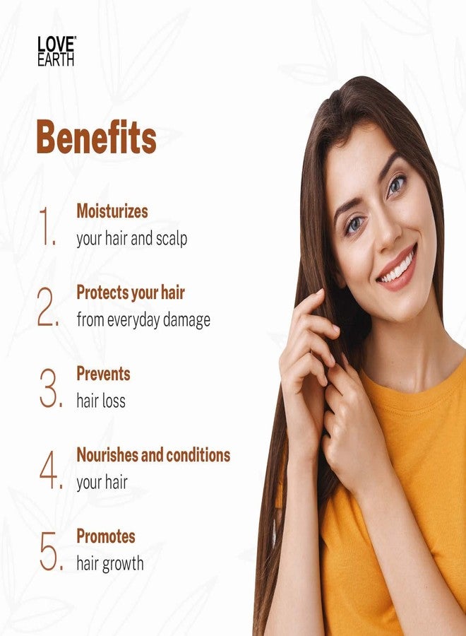 Love Earth Moroccan Argan Hair Serum Enriched With Goodness of Moroccan Argan Oil And Bhringraj For Frizz Free, Smooth & Shiny Hair 100ml - Image 4